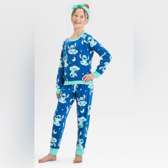 Disney Other - STITCH Cozy Pajama Set 3 piece XS (4/5) NWT